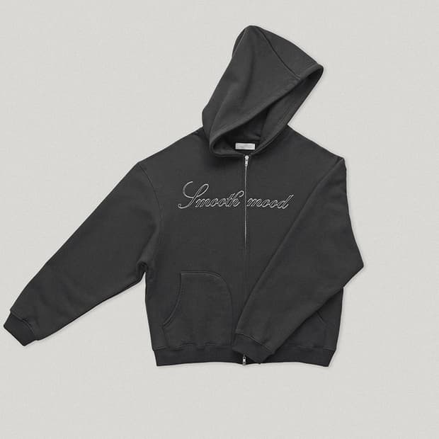 Smoothmood Charcoal Tully Hooded Zip Up