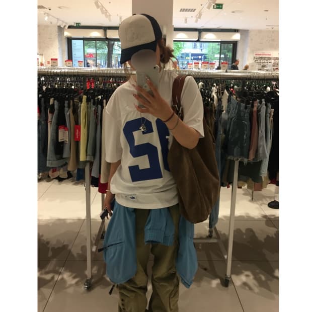 Bershka 남성용 풋볼 티 M