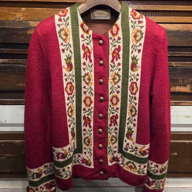 80'S 자카드 핸드메이드 니트