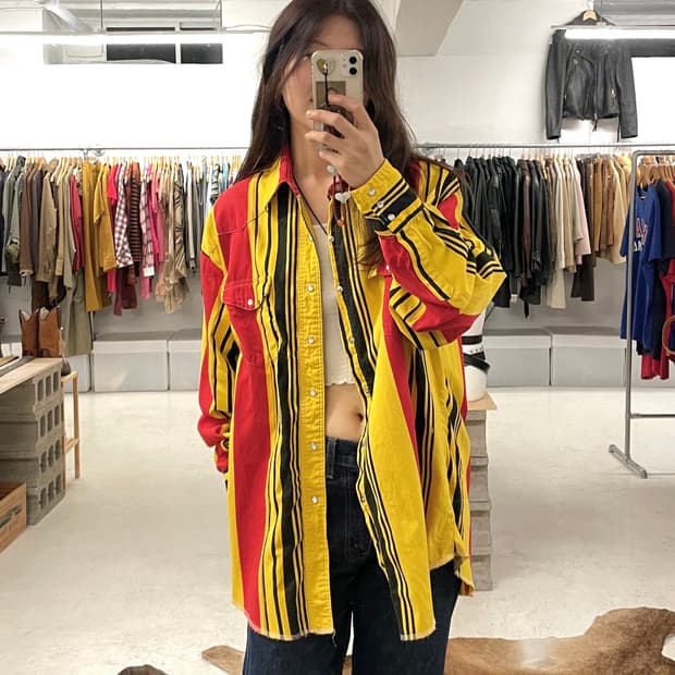 WRANGLER stripe western shirts 랭글러 웨스턴셔츠