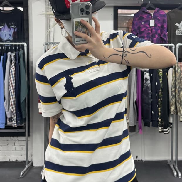 폴로 랄프로렌 스트라이프 빅포니 티셔츠