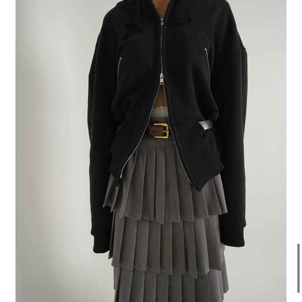 언노운블루 OG PLEATS SKIRT (GREY)