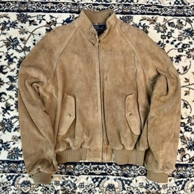 (구매) L - 폴로 스웨이드 헤링턴 바라쿠다 자켓