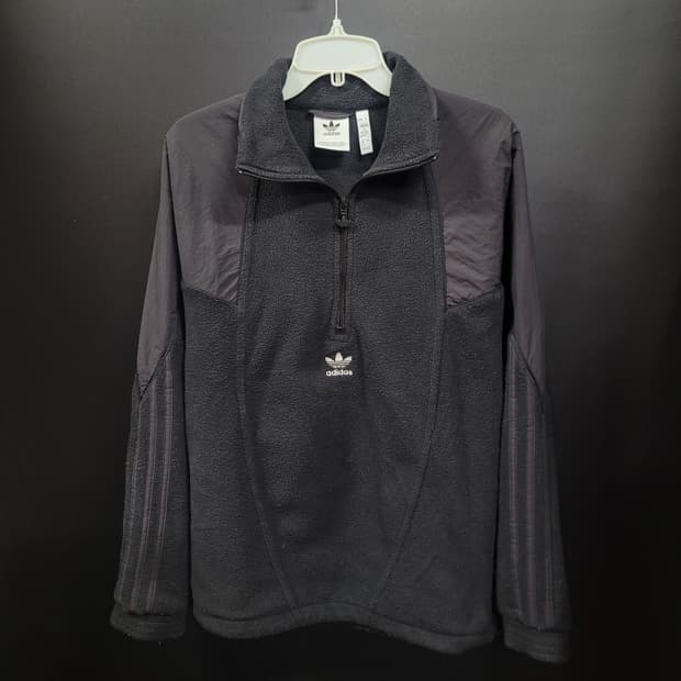 아디다스 불꽃 파이어버드 백로고 빅로고 반집업 후리스