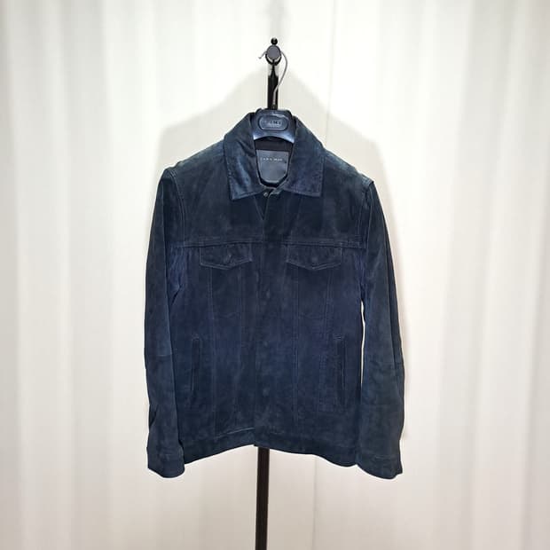 (택포) 자라 리얼레더 트러커 자켓 95 B629