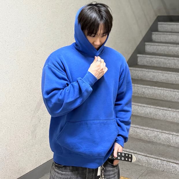 90s 빈티지 러셀 후드 블루 컬러 XL 초레어