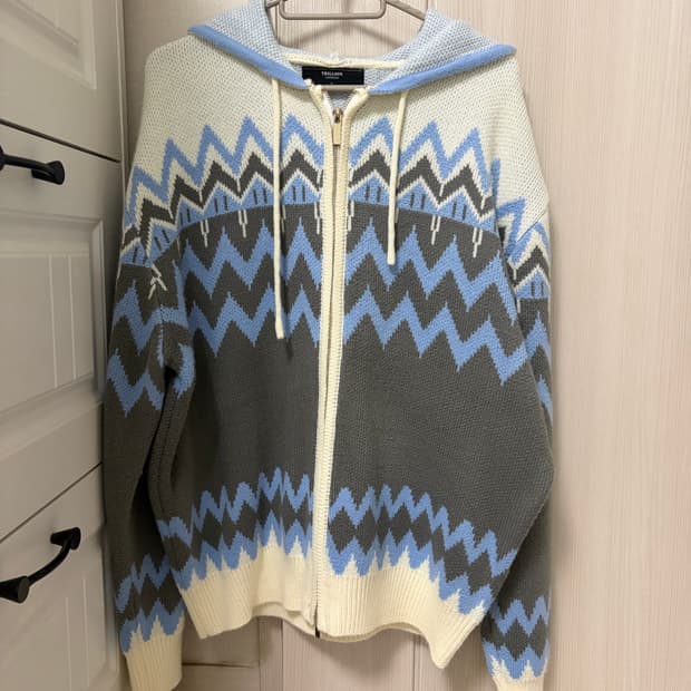 노르딕 니트 집업 