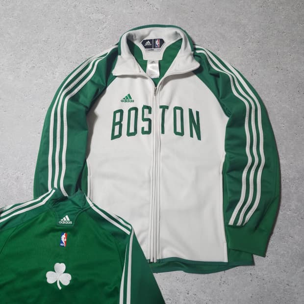 아디다스 보스턴 NBA 흰초 트레이닡 져지 자켓