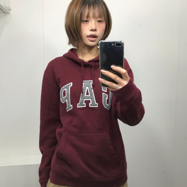 Gap 갭 레드 후드티