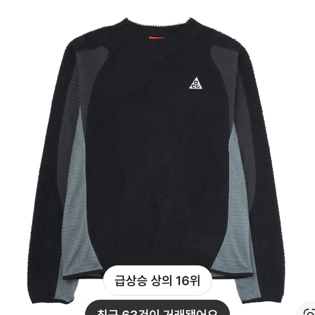 [L]나이키 ACG 울프 라이컨 크루넥 블랙 앤트러사이트 - 아시아