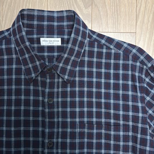 드리스반노튼 체크 셔츠