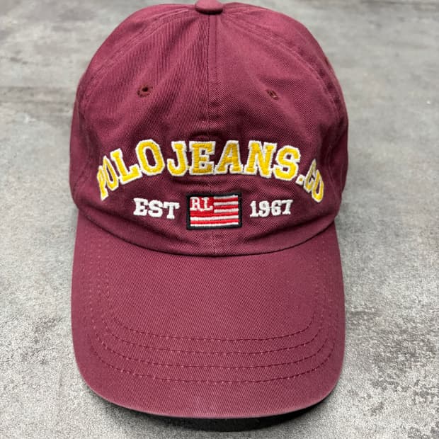 00s 폴로진스 랄프로렌 볼캡모자 버건디색상