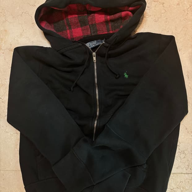 🐎 POLO RALPH LAUREN 빈티지 90s 체크 후드집업 🐎