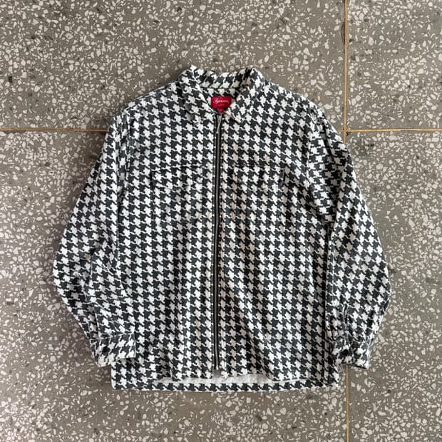 슈프림 하운드투스 플란넬 집업 셔츠