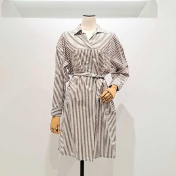 잇미샤(it michaa) 스트라이프 벨티드원피스 프리사이즈