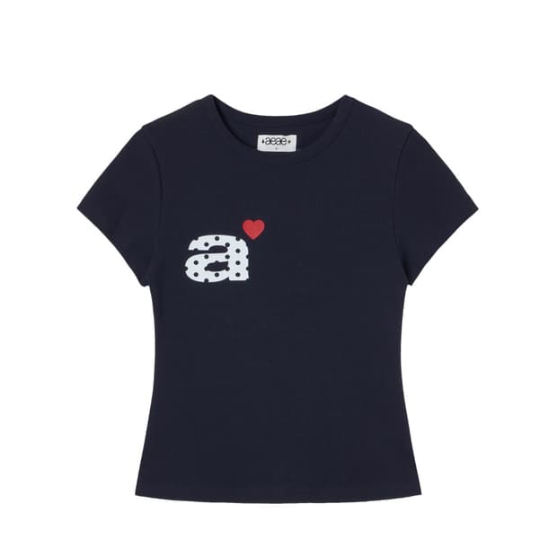 aeae DOT SMALL LETTER TEE [NAVY]