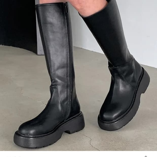 블랙업 플랫폼 부츠 225
