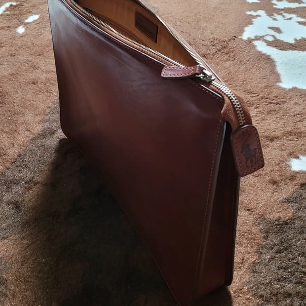 폴로 랄프로렌 남성용 소가죽 비지니스 파우치(40*29)