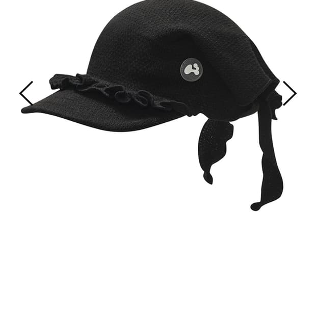 허그유어스킨 프릴 윈터 바이저 캡 블랙