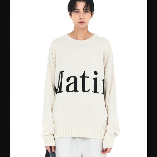 마뗑킴 22SS 빅로고니트 55~88 아이보리 F