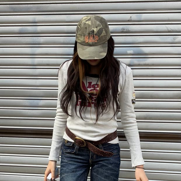 GAP vintage 카모 볼캡 (이염)