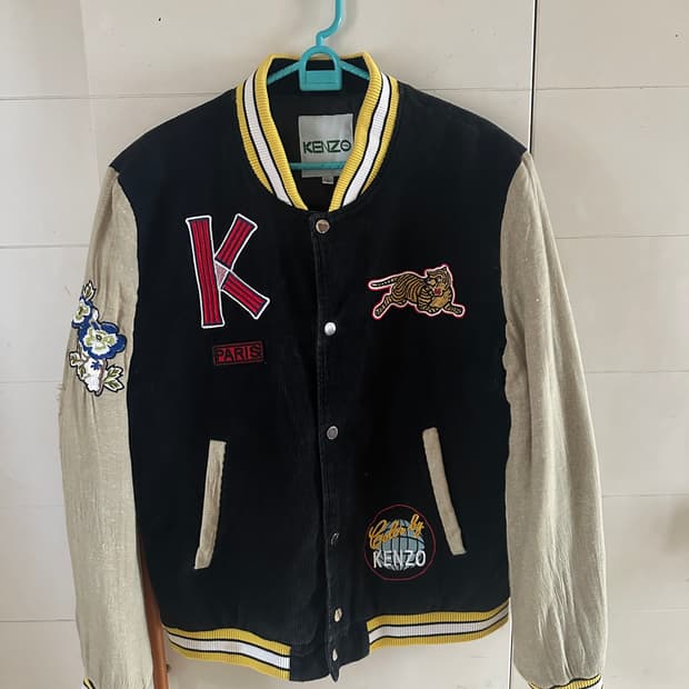 정품 겐조 코듀로이 바시티 자켓 