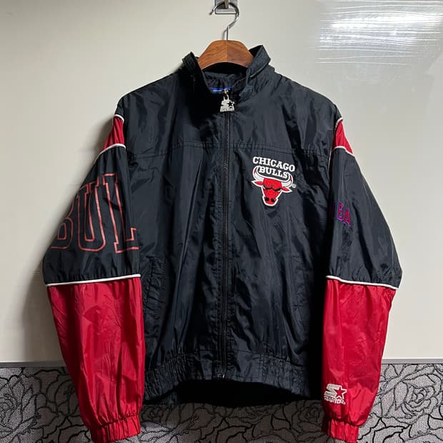 스타터 시카고 불스 바람막이 블랙/레드
