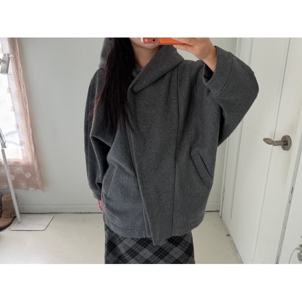 일본빈티지 그레이 기모 자켓