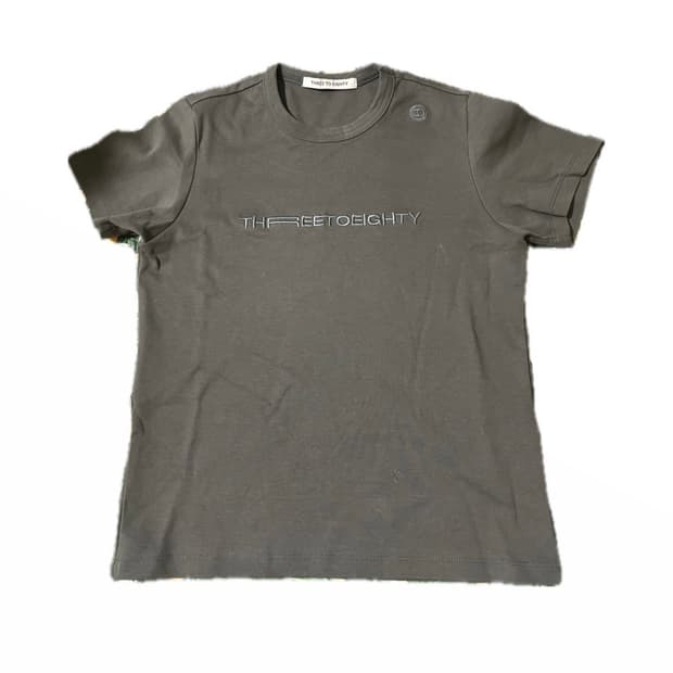 쓰리투에이티 차콜 반팔 티셔츠 