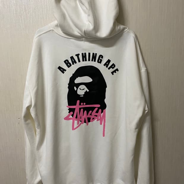 A BATHING APE X STUSSY 콜라보 후드티 M