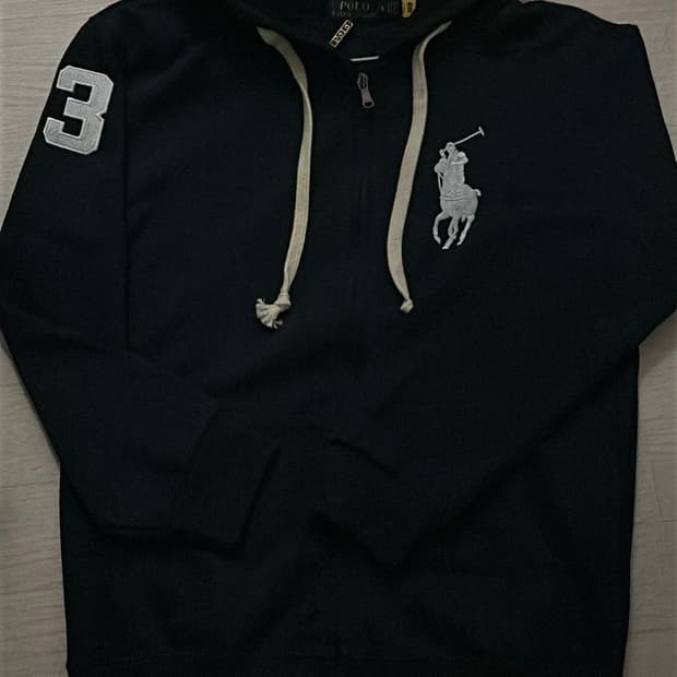 폴로 빅포니 후드집업 네이비