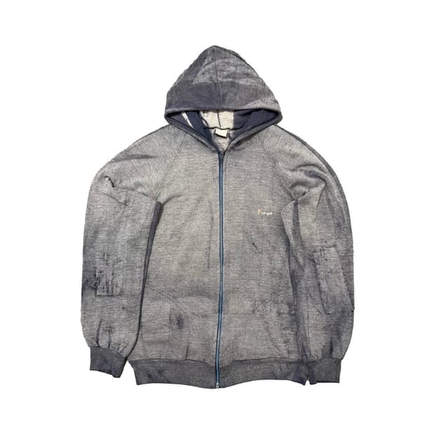 빈티지 Blank Sunfaded Zip Hoodie