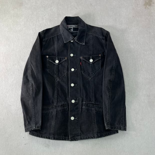95 리바이스 엔지니어드 진 블랙 데님 자켓 