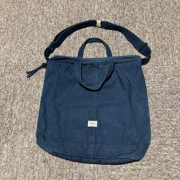 요시다 포터 네이비 코튼 숄더백 토트백 헬멧백 