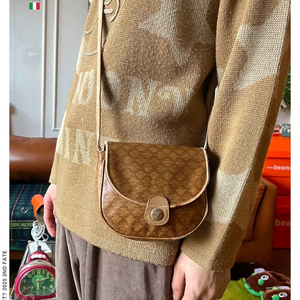 1980-90s Old CELINE Macadam Cross Bag