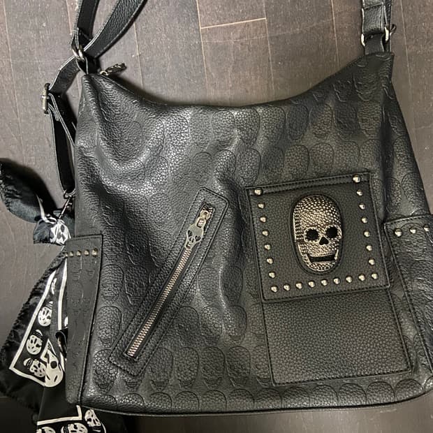 해골 펑크 가방