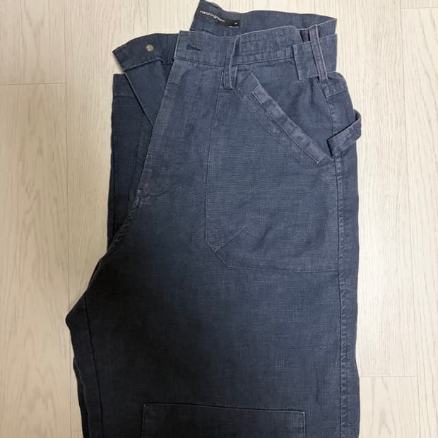 해칭룸 빈티지 린넨 팬츠 네이비