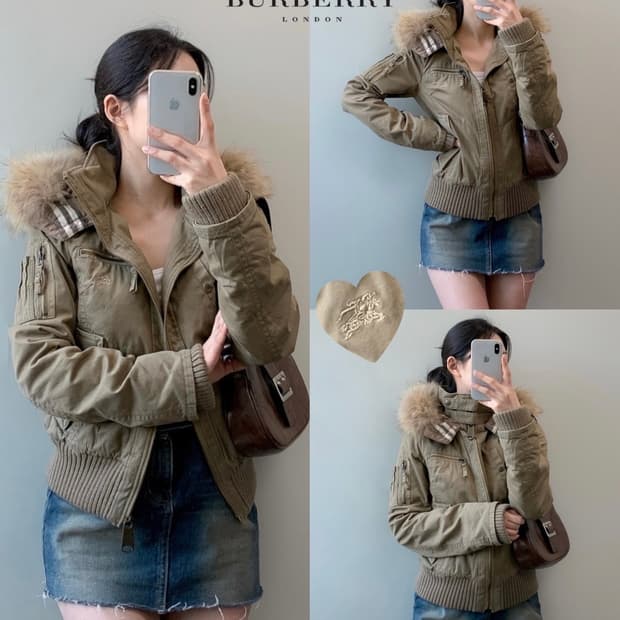 버버리 퍼 자켓