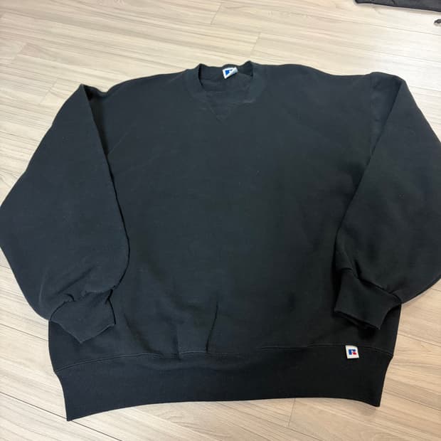[XL] 90s 빈티지 러셀 스웻셔츠 맨투맨 블랙 russell USA