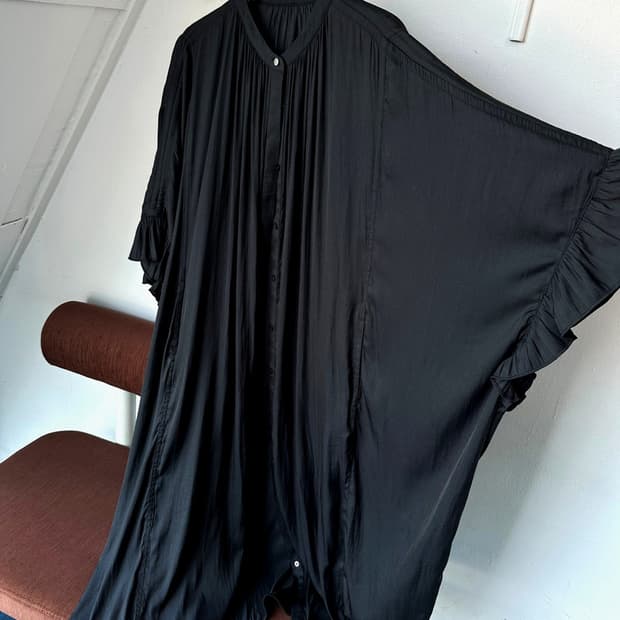 Shirred panel design wide onepiece