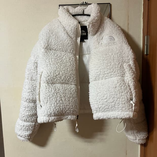 여자 노스페이스 뽀글이 아우터 화이트 xl