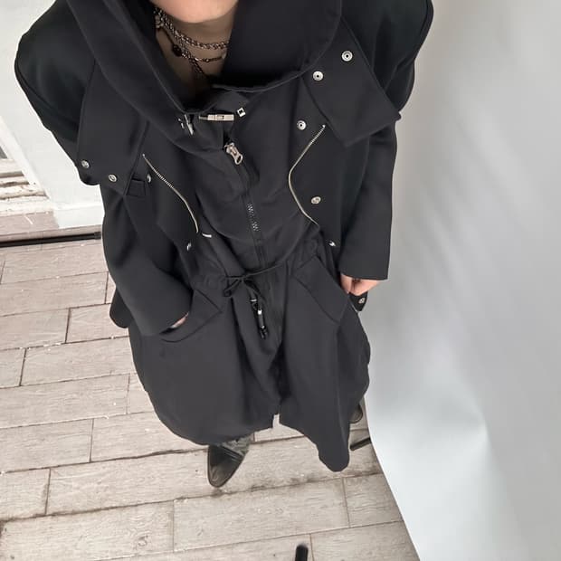 THE GREATEST long trench hooded jacket