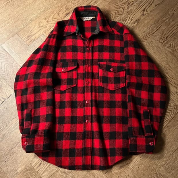 [L]60's 울리치 USA 버팔로 체크 울 셔츠