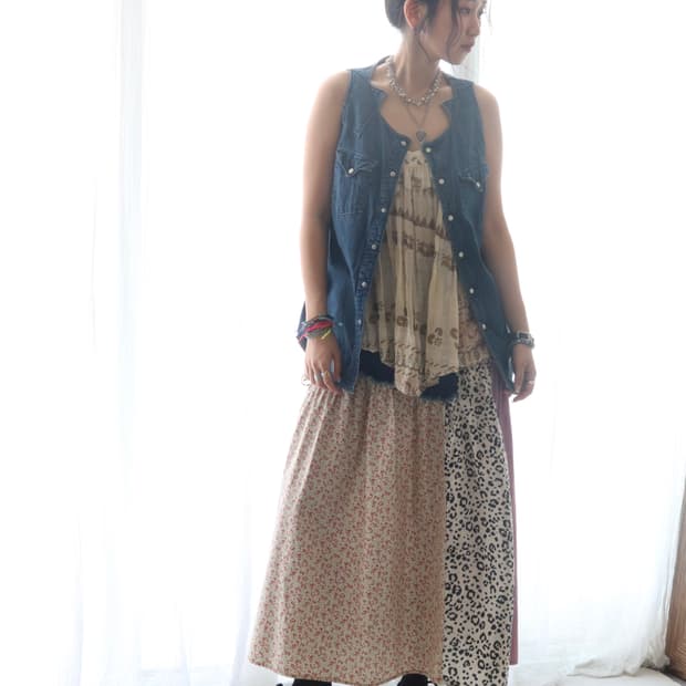 [Kapital] Western Denim Tunic Vest