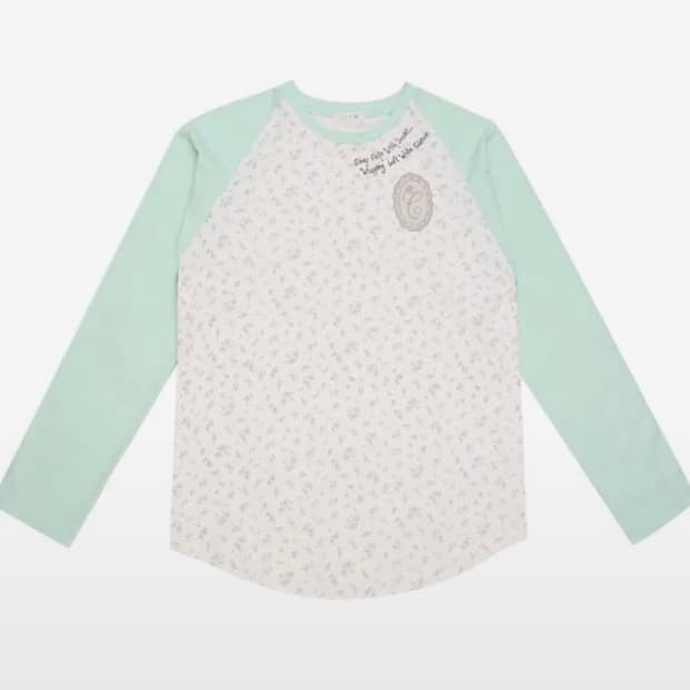 콜로신스 슬립웰 롱슬리브 민트 블루 플라워