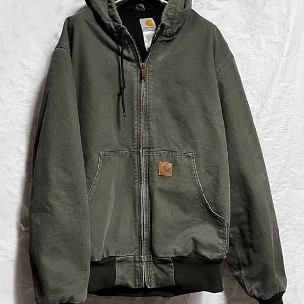 칼하트 후드 집업 j208 모스그린 xl 상태 좋음
