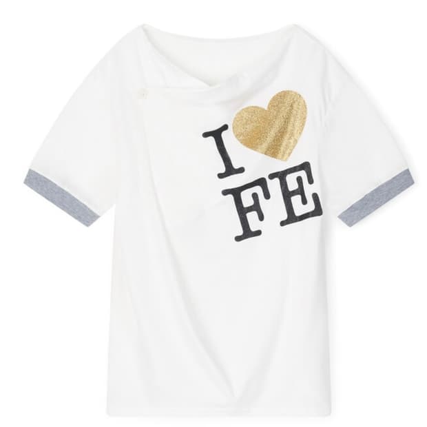 샵페어리 cowl neck button t-shirt (ivory)