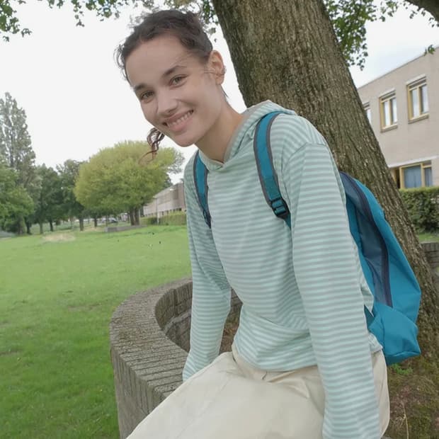 페스토 어텀 스트라이프 후디드 탑 티