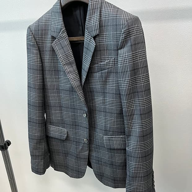 95) 알렉산더맥퀸 그레이 체크자켓 