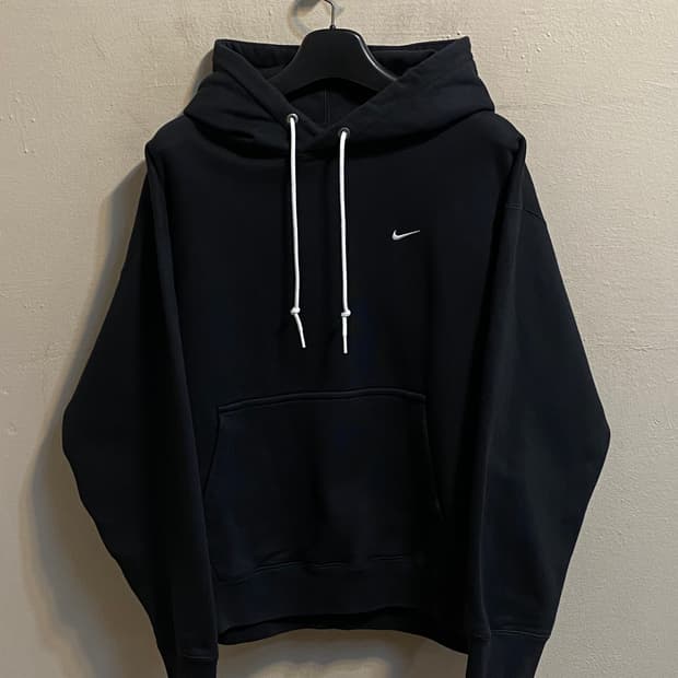 나이키 블랙 로고 후드 